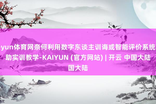 开yun体育网奈何利用数字东谈主训诲或智能评价系统辅助实训教学-KAIYUN (官方网站) | 开云 中国大陆