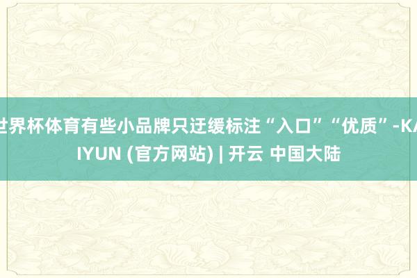 世界杯体育有些小品牌只迂缓标注“入口”“优质”-KAIYUN (官方网站) | 开云 中国大陆